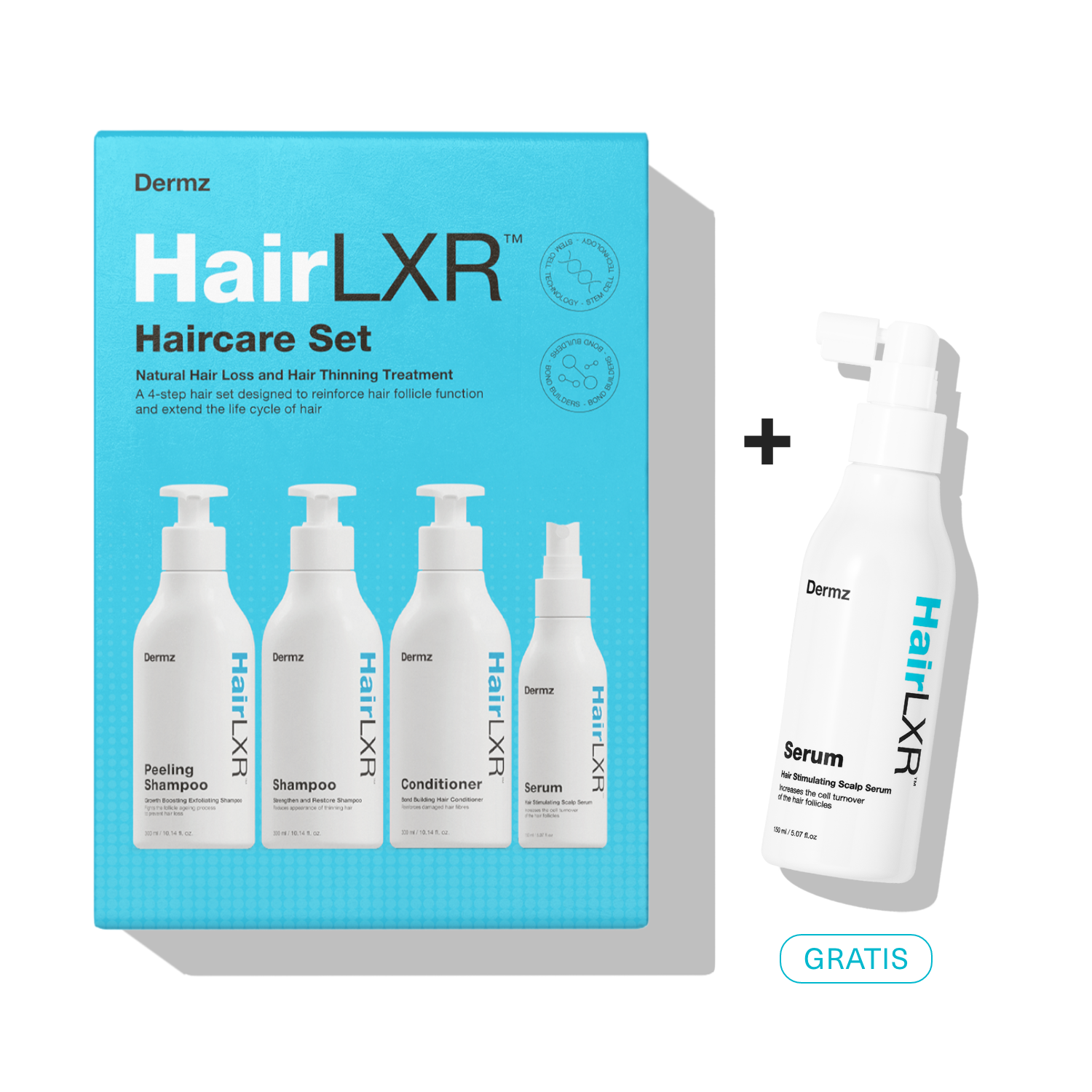 4-Step HairLXR Set + Free Serum (Special Offer)