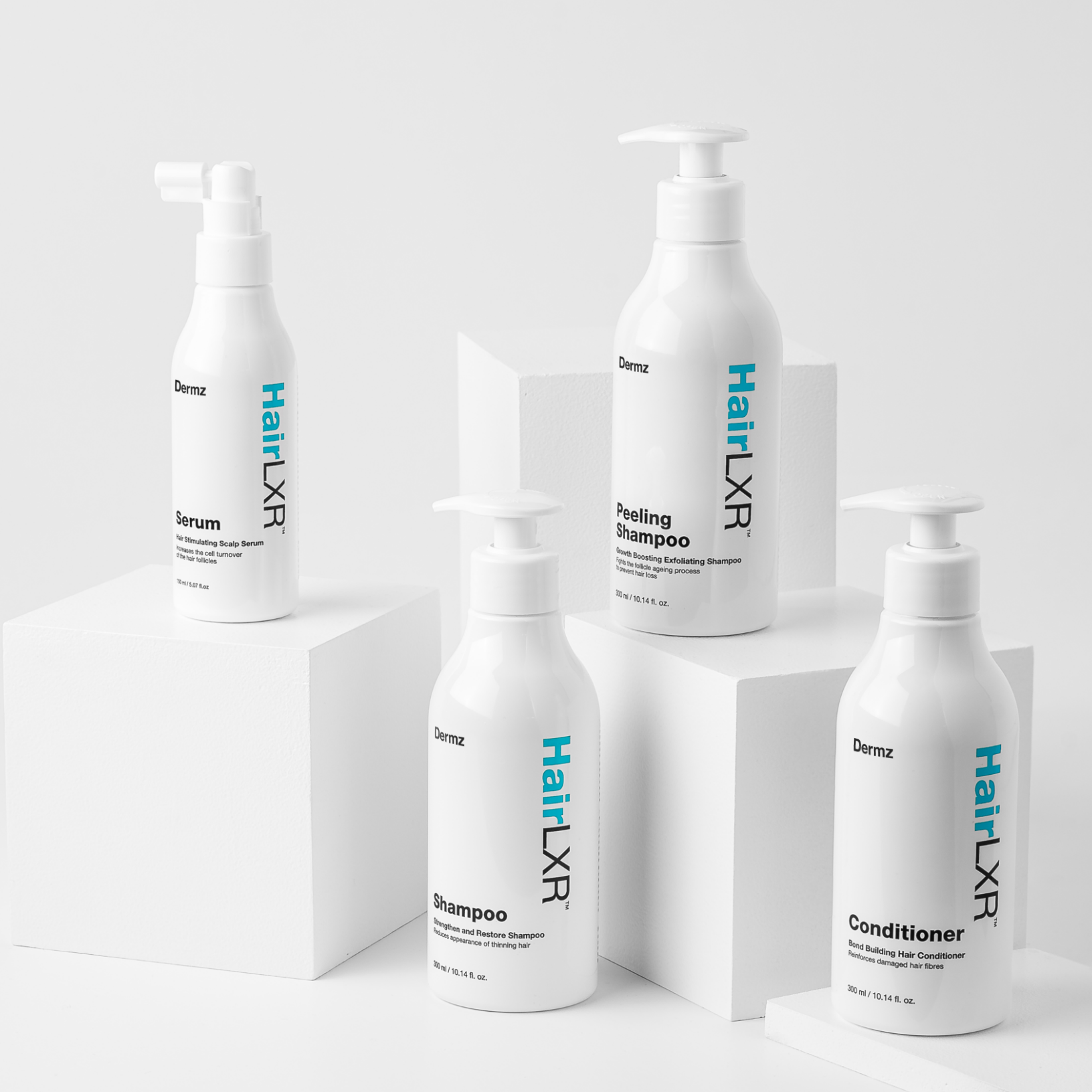 4-Step HairLXR Set + FREE Head Brush