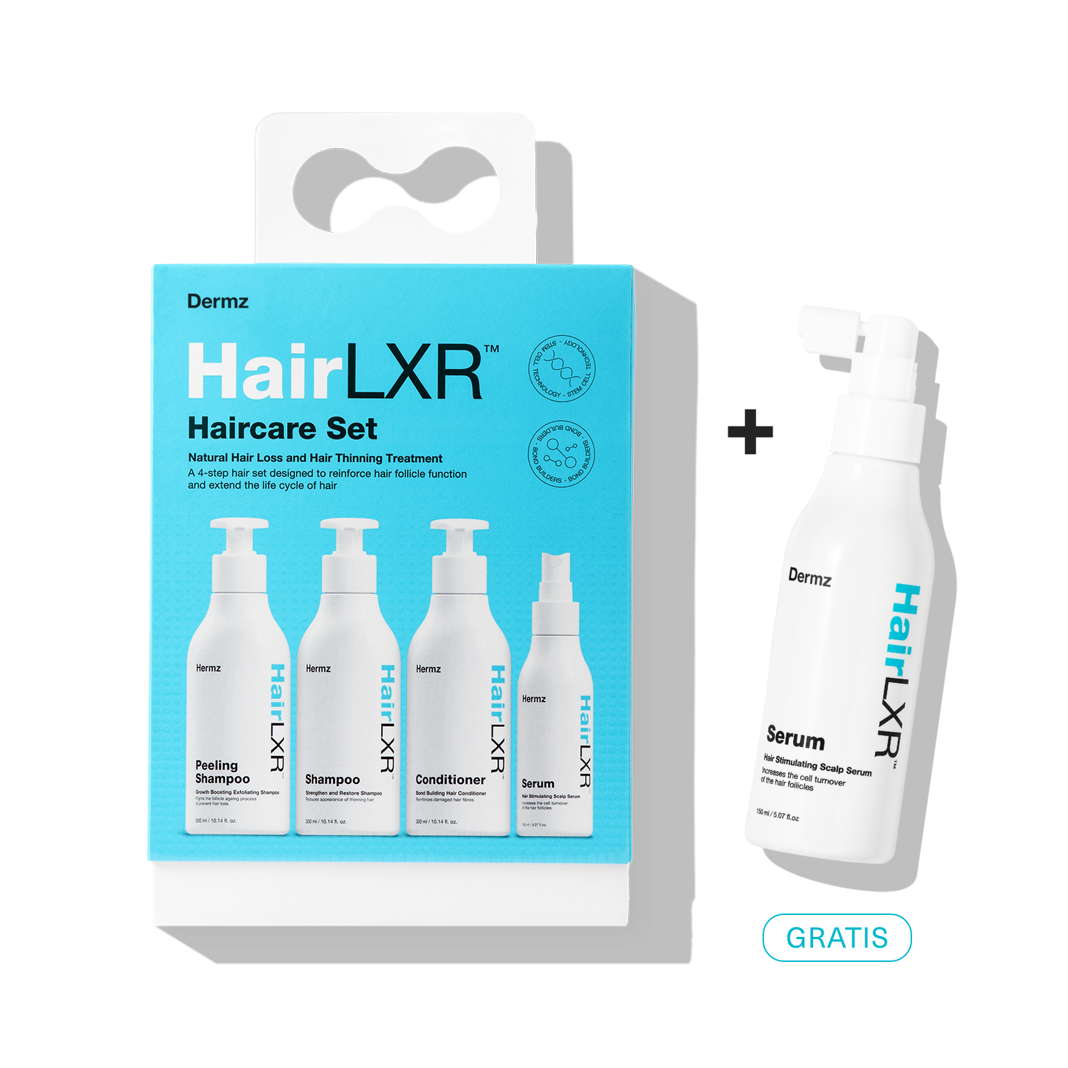 4-Step HairLXR Set + Free Serum