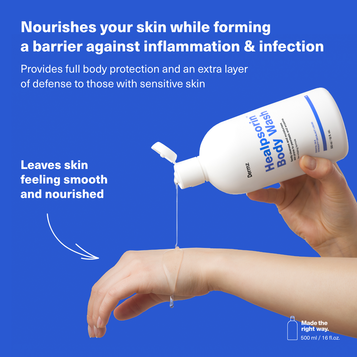 Healpsorin Body Wash for Psoriasis, Eczema and Dry Skin Symptoms 500ml