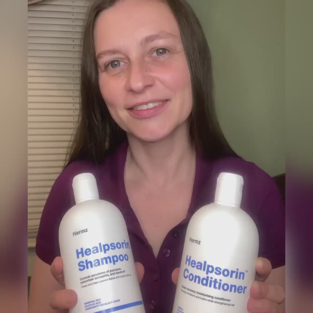 Hermz Healpsorin Shampoo - Champú para inflamación seborreica y psoriasis